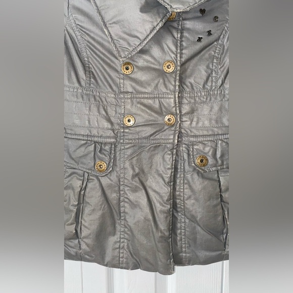 MEXX dark sage/green Fall/spring jacket for girls in a size 3-4 - Picture 3 of 16